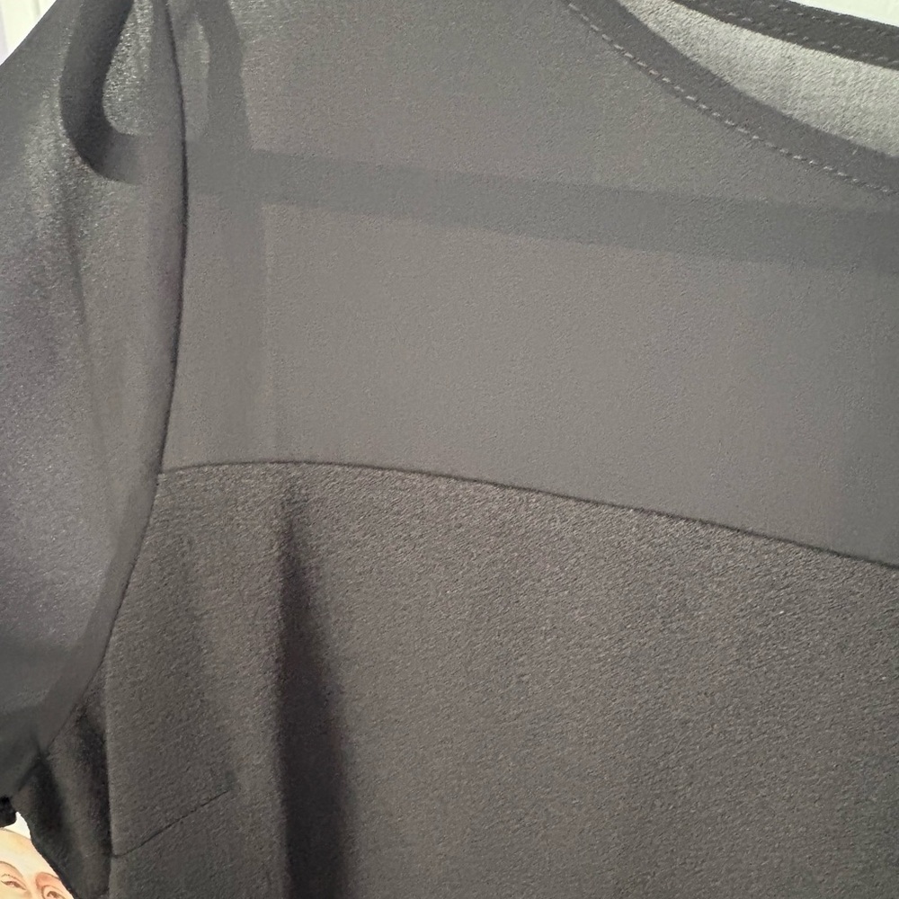 Eesome Elegant Black Chiffon Dress - Picture 5 of 8